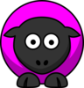 Sheep Looking Straight Pinky-purple Clip Art