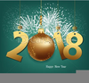 Happy New Year Fireworks Clipart Image