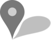 Google Maps Grey Marker W/ Shadow Clip Art