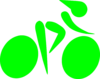 Bright Green Cyclist Clip Art