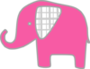 Light Pink Gray Elephant Clip Art