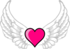 Wings N Pink Heart Clip Art
