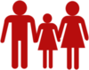 Family Holding Hands Red Clip Art