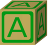 Alphabet Block  A  Clip Art