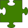 Green Border Puzzle Piece Clip Art