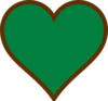Brown Green Heart Clip Art