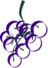 Purple Grapes Filled Clip Art