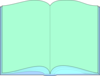 Green Open Book Clip Art