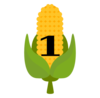 Corn 1 Number Cartoon Clip Art