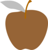 Brown Apple Edited Clip Art