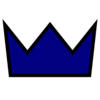 Clothing King Crown Icon Clip Art - Navy Clip Art