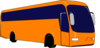 Bus Orange No Shadow Clip Art