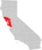California Bay Area County Map Clip Art