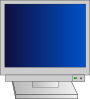 Monitor With Power Light Clip Art