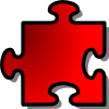 Jigsaw Red Piece Clip Art