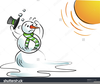 Clipart Melting Snowman Image