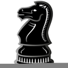 Black Knight Chess Piece Clipart Image