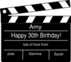 Birthday Clapperboard Clip Art