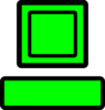 Green Computer Clip Art