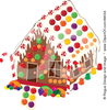 Royalty Free Rf Clipart Illustration Of A Christmas Gingerbread House Decorated With Colorful Candies Image