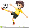 Clipart Footballer Kicking Ball Image