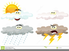 Weather Symbols Cartoon Clipart Image