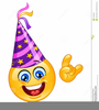 Smiley Face With Birthday Hat Clipart Image