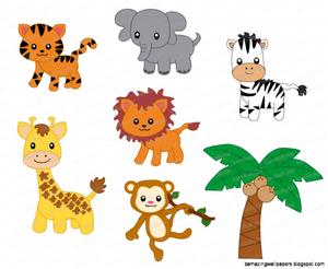 Cartoon Jungle Animals Clipart | Free Images at Clker.com - vector clip