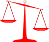 Scales Of Justice (red) Clip Art
