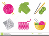 Knitting And Crocheting Clipart Image