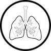 Vector Lungs Icon Black And White Simply Change Image