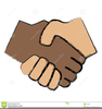 Black And White Hands Shaking Clipart Image