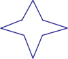 Blue Four-point Star Clip Art