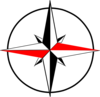 Compass Red Black Clip Art