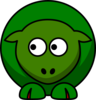 Sheep Two Shades Green Clip Art