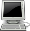 Computer With Black Screen Clip Art