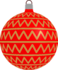 Patterned Bauble 2 (red) Clip Art