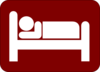 Hotel Motel Sleeping Accomodation Clip Art - Red/white Clip Art