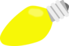Yellow Christmas Lightbulb Clip Art