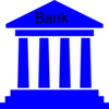 Government Bank Blue Clip Art
