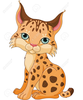 Baby Wildcat Cartoon Clipart Image