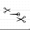 Free Clipart Scissors Cutting Dotted Line Image