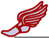 Track Winged Foot Clipart Image