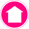 Hot Pink Home Icon Clip Art