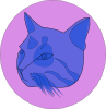 Blue Cat Clip Art