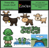 Three Billy Goats Clipart Image
