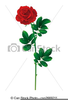 Free Clipart Of Single Red Rose Image