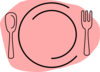 Pink Plate Clip Art