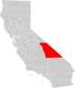 California County Map Inyo County Highlighted Clip Art