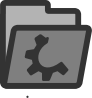 Semi Open Folder Icon Clip Art